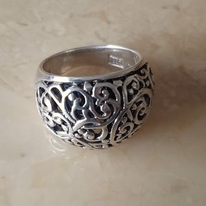 Ring Sterling 925 Detailed Filagree Dome.